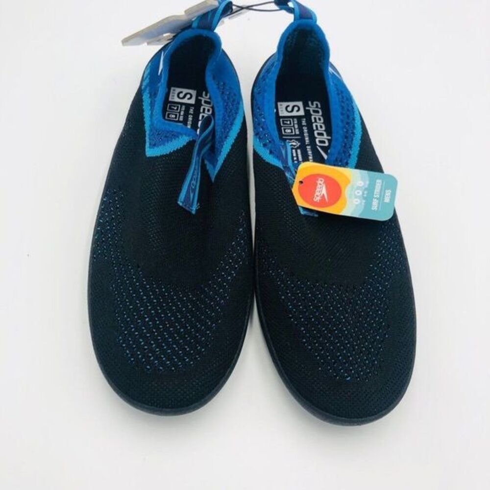 Speedo‎ Surf Strider Mens Water Shoes Aqua Socks Black Blue Size Small 7-8 NWT